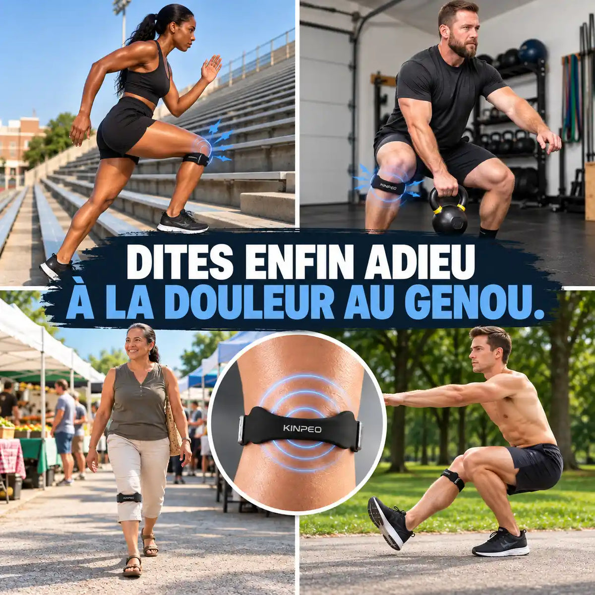 Sangle Rotulienne KINPEO — Soulagement Immédiat du Genou