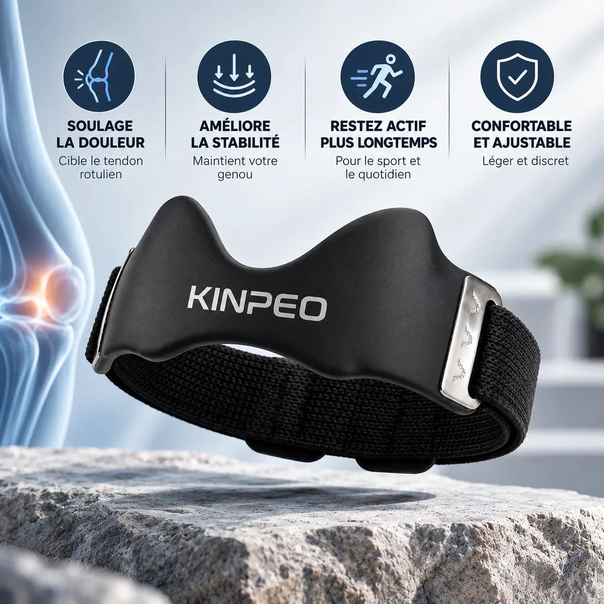 Sangle Rotulienne KINPEO — Soulagement Immédiat du Genou